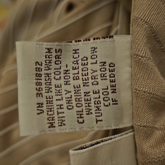VTG MERONA Tan Vee Striped Button Down Shirt XL - Picture 8 of 8